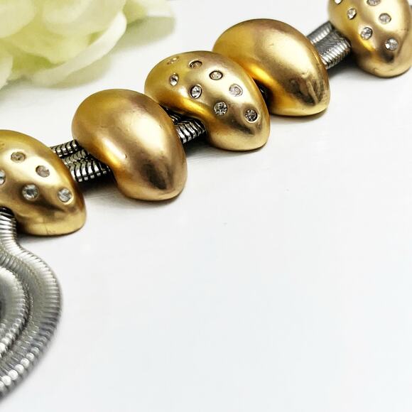 NEW Chico's Mixed Metal Pave Crystal Sliding Bracelet - Picture 5 of 7